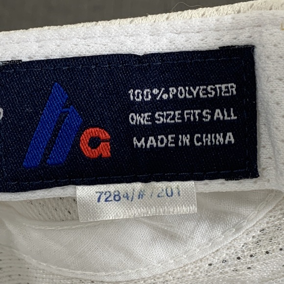 Chimney Rock Athletic Hat Unisex OSFA White Jersey Mesh Strapback 6 Panel Cap HG - Picture 13 of 13